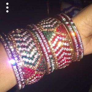 Laac bangels with dazzling stones multicolour